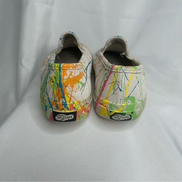 SPERRYS Mens Topsider Slip On Loafer with Paint Splatter detail - Picture 5 of 7